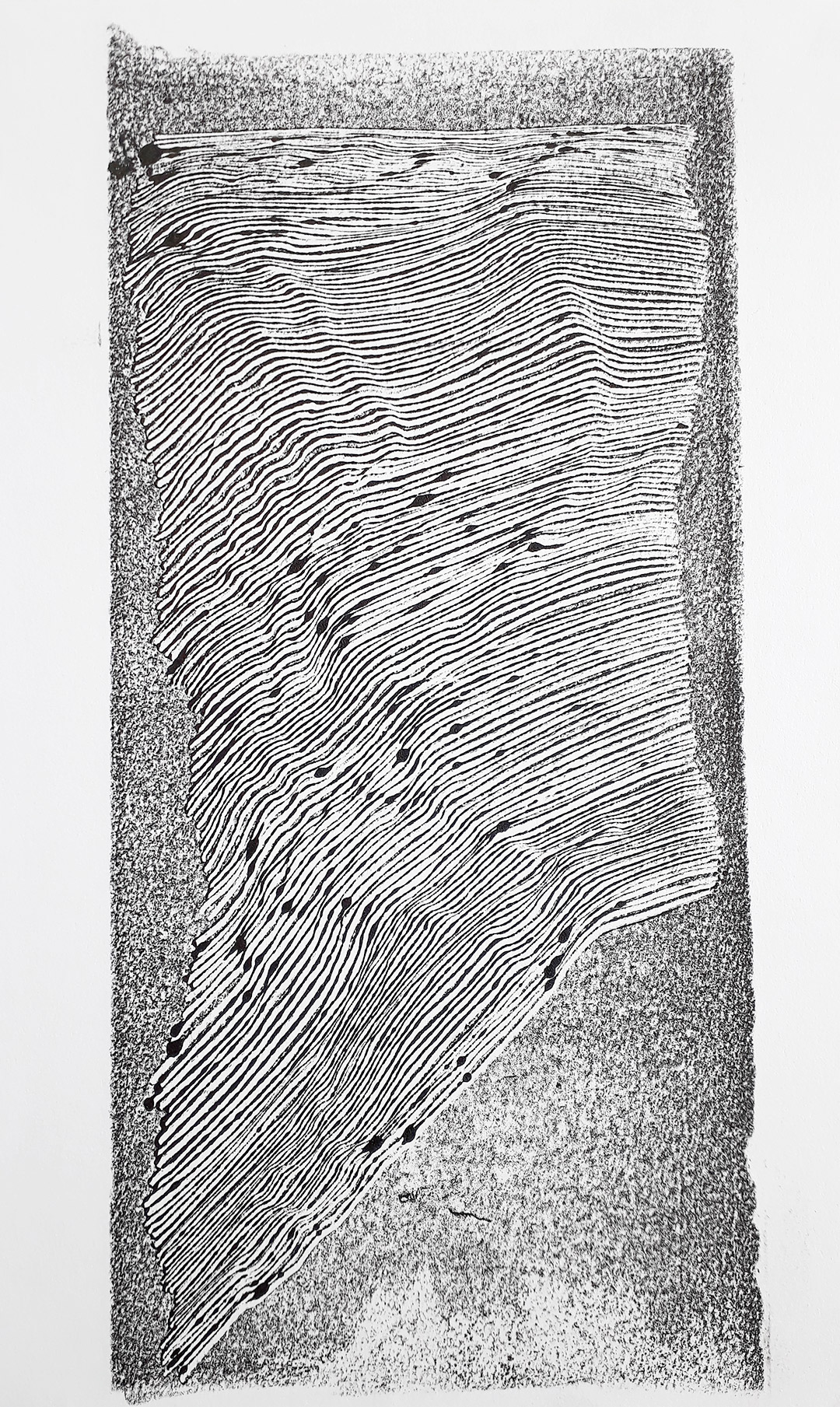 Histoires de lignes, oeuvre viviane rabaud, encre, estampe